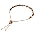 Rose Gold Skull Spinel Bead Adjustable Pull Chain Bracelet