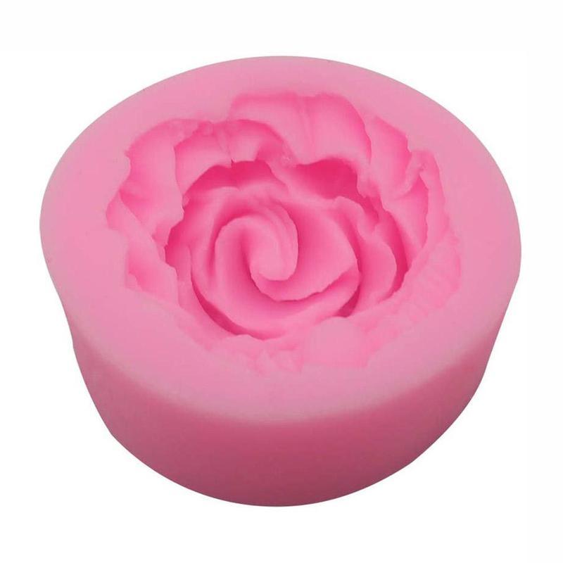 Rose Silicone Cake Mold 3D Flower Fondant Mold Cupcake Jelly Candy Chocolate Decoration Baking Tool Moulds Flower Bloom Rose Shape Silicone Fondant Soap Stevvex