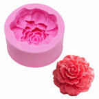 Rose Silicone Cake Mold 3D Flower Fondant Mold Cupcake Jelly Candy Chocolate Decoration Baking Tool Moulds Flower Bloom Rose Shape Silicone Fondant Soap Stevvex