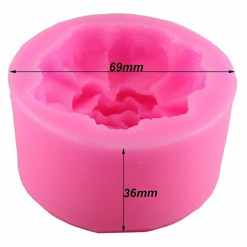 Rose Silicone Cake Mold 3D Flower Fondant Mold Cupcake Jelly Candy Chocolate Decoration Baking Tool Moulds Flower Bloom Rose Shape Silicone Fondant Soap Stevvex