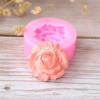 Rose Silicone Cake Mold 3D Flower Fondant Mold Cupcake Jelly Candy Chocolate Decoration Baking Tool Moulds Flower Bloom Rose Shape Silicone Fondant Soap Stevvex
