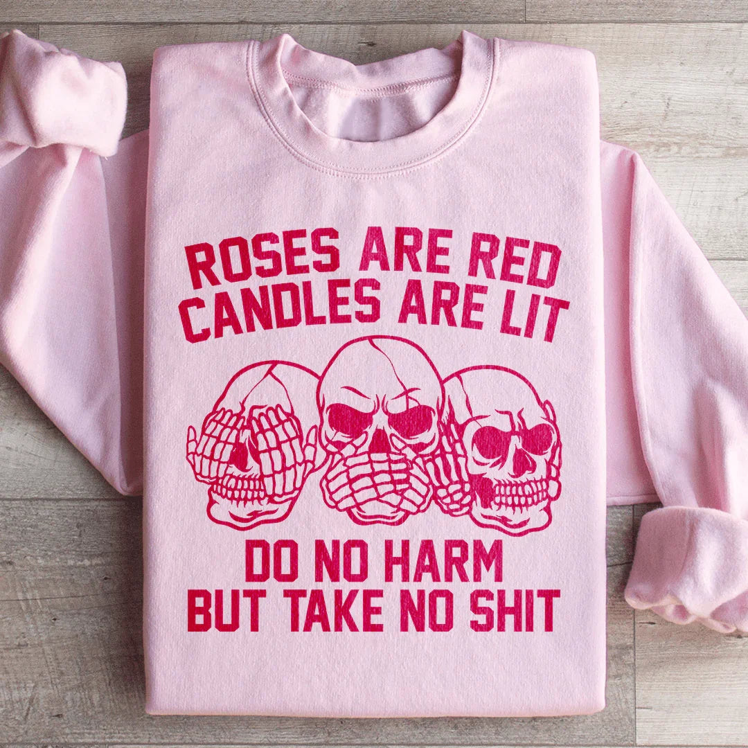 Roses Are Red Candles Are Lit Sweatshirt Peachy Sunday