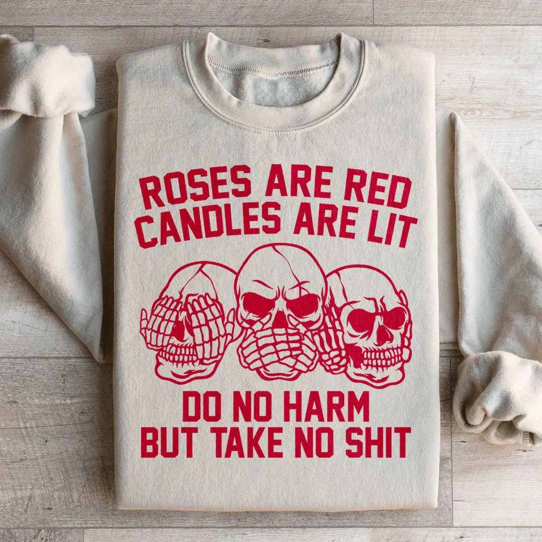 Roses Are Red Candles Are Lit Sweatshirt Peachy Sunday