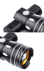 Rotatable Bicycle Light 800 Lumen Led Bike Headlight Zoom USB Rechargeable Aluminum Alloy Bike Lights Front And Back Powerful USB Rechargeable Bicycle Light Waterproof Bike Headlight Taillight 5000mAh Stevvex