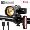 Rotatable Bicycle Light 800 Lumen Led Bike Headlight Zoom USB Rechargeable Aluminum Alloy Bike Lights Front And Back Powerful USB Rechargeable Bicycle Light Waterproof Bike Headlight Taillight 5000mAh Stevvex