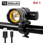 Rotatable Bicycle Light 800 Lumen Led Bike Headlight Zoom USB Rechargeable Aluminum Alloy Bike Lights Front And Back Powerful USB Rechargeable Bicycle Light Waterproof Bike Headlight Taillight 5000mAh Stevvex