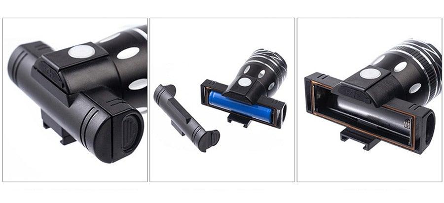 Rotatable Bicycle Light 800 Lumen Led Bike Headlight Zoom USB Rechargeable Aluminum Alloy Bike Lights Front And Back Powerful USB Rechargeable Bicycle Light Waterproof Bike Headlight Taillight 5000mAh Stevvex