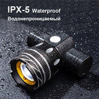 Rotatable Bicycle Light 800 Lumen Led Bike Headlight Zoom USB Rechargeable Aluminum Alloy Bike Lights Front And Back Powerful USB Rechargeable Bicycle Light Waterproof Bike Headlight Taillight 5000mAh Stevvex