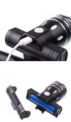 Rotatable Bicycle Light 800 Lumen Led Bike Headlight Zoom USB Rechargeable Aluminum Alloy Bike Lights Front And Back Powerful USB Rechargeable Bicycle Light Waterproof Bike Headlight Taillight 5000mAh Stevvex