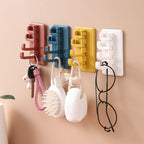 Rotating Hook Adhesive Creative Nordic Wall-mounted Bathroom Strong Hook Self Adhesive Kitchen Hanger Key Storage Home Organizer Domestic Suction Hooks Rotating Space Saving Hook Domestic Suction Hooks Rotating Space Saving Hook Stevvex