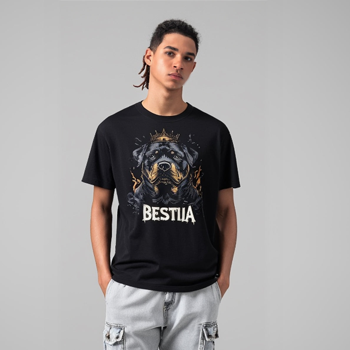 Rottweiler T-shirt Black Bestia Dog Gear