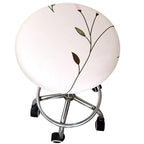 Round Chair Cover Bar Stool Cover Elastic Seat Cover Home Chair Slipcover Round Chair Bar Stool Floral Printed Padded Round Bar Stool Cover Cushion With Elastic Fabric Round Chair Seat Cushion For Wooden Metal Stools 30-40cm Stevvex