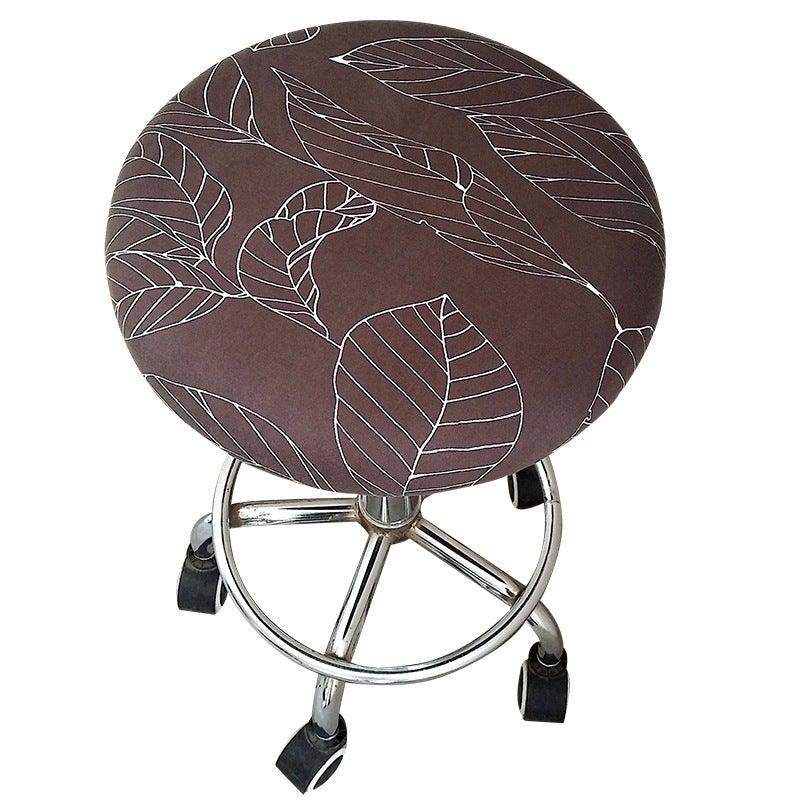 Round Chair Cover Bar Stool Cover Elastic Seat Cover Home Chair Slipcover Round Chair Bar Stool Floral Printed Padded Round Bar Stool Cover Cushion With Elastic Fabric Round Chair Seat Cushion For Wooden Metal Stools 30-40cm Stevvex