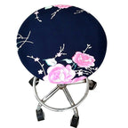 Round Chair Cover Bar Stool Cover Elastic Seat Cover Home Chair Slipcover Round Chair Bar Stool Floral Printed Padded Round Bar Stool Cover Cushion With Elastic Fabric Round Chair Seat Cushion For Wooden Metal Stools 30-40cm Stevvex