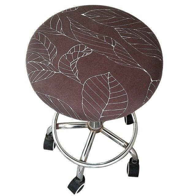 Round Chair Cover Bar Stool Cover Elastic Seat Cover Home Chair Slipcover Round Chair Bar Stool Floral Printed Padded Round Bar Stool Cover Cushion With Elastic Fabric Round Chair Seat Cushion For Wooden Metal Stools 30-40cm Stevvex