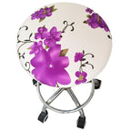 Round Chair Cover Bar Stool Cover Elastic Seat Cover Home Chair Slipcover Round Chair Bar Stool Floral Printed Padded Round Bar Stool Cover Cushion With Elastic Fabric Round Chair Seat Cushion For Wooden Metal Stools 30-40cm Stevvex