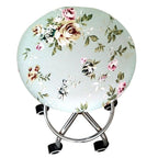 Round Chair Cover Bar Stool Cover Elastic Seat Cover Home Chair Slipcover Round Chair Bar Stool Floral Printed Padded Round Bar Stool Cover Cushion With Elastic Fabric Round Chair Seat Cushion For Wooden Metal Stools 30-40cm Stevvex