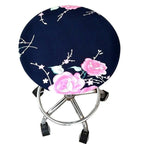 Round Chair Cover Bar Stool Cover Elastic Seat Cover Home Chair Slipcover Round Chair Bar Stool Floral Printed Padded Round Bar Stool Cover Cushion With Elastic Fabric Round Chair Seat Cushion For Wooden Metal Stools 30-40cm Stevvex