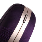 Round Evening Clutch Handbag with Braided Accent (MAC287)