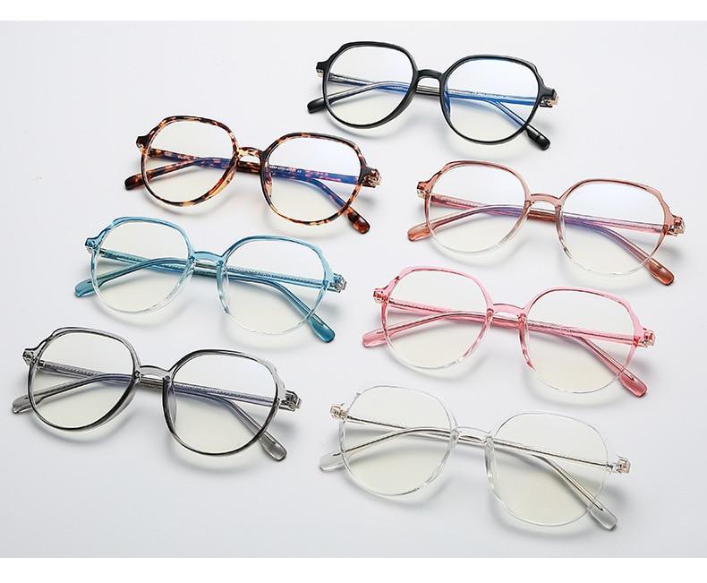 Round Frames Anti-Blue Light Optical Frame Glasses Eyewear Reading Glasses Blue Light Blocking Glasses Women And Men Retro Half Frame Anti Eyestrain Computer Gaming Glasses Stevvex