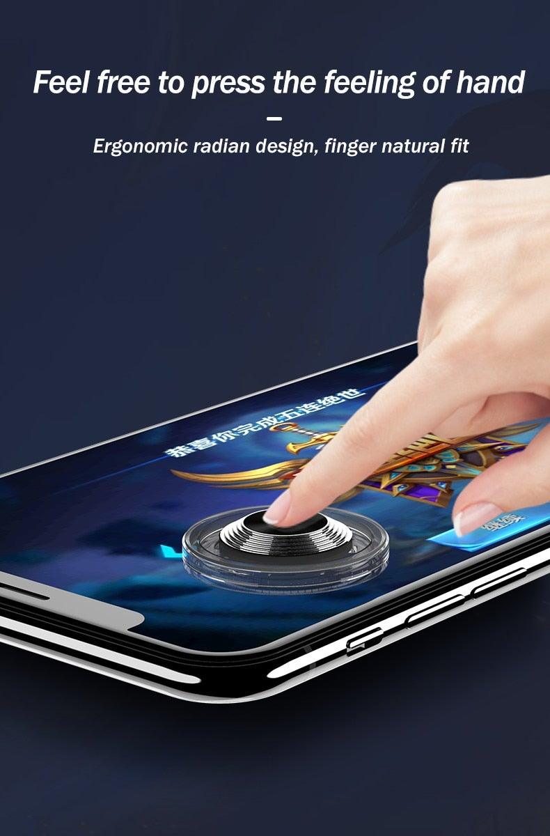 Round Game Joystick For Mobile Phone Rocker Tablet Android, Metal Button Controller With Suction Cup Mobile Phone Game Joystick Game Control Touch Screen Joypad Game Controller Stevvex