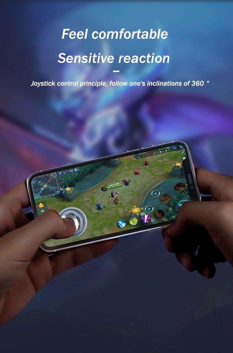 Round Game Joystick For Mobile Phone Rocker Tablet Android, Metal Button Controller With Suction Cup Mobile Phone Game Joystick Game Control Touch Screen Joypad Game Controller Stevvex