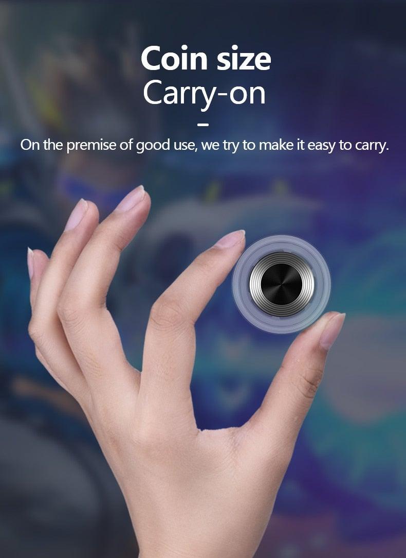 Round Game Joystick For Mobile Phone Rocker Tablet Android, Metal Button Controller With Suction Cup Mobile Phone Game Joystick Game Control Touch Screen Joypad Game Controller Stevvex