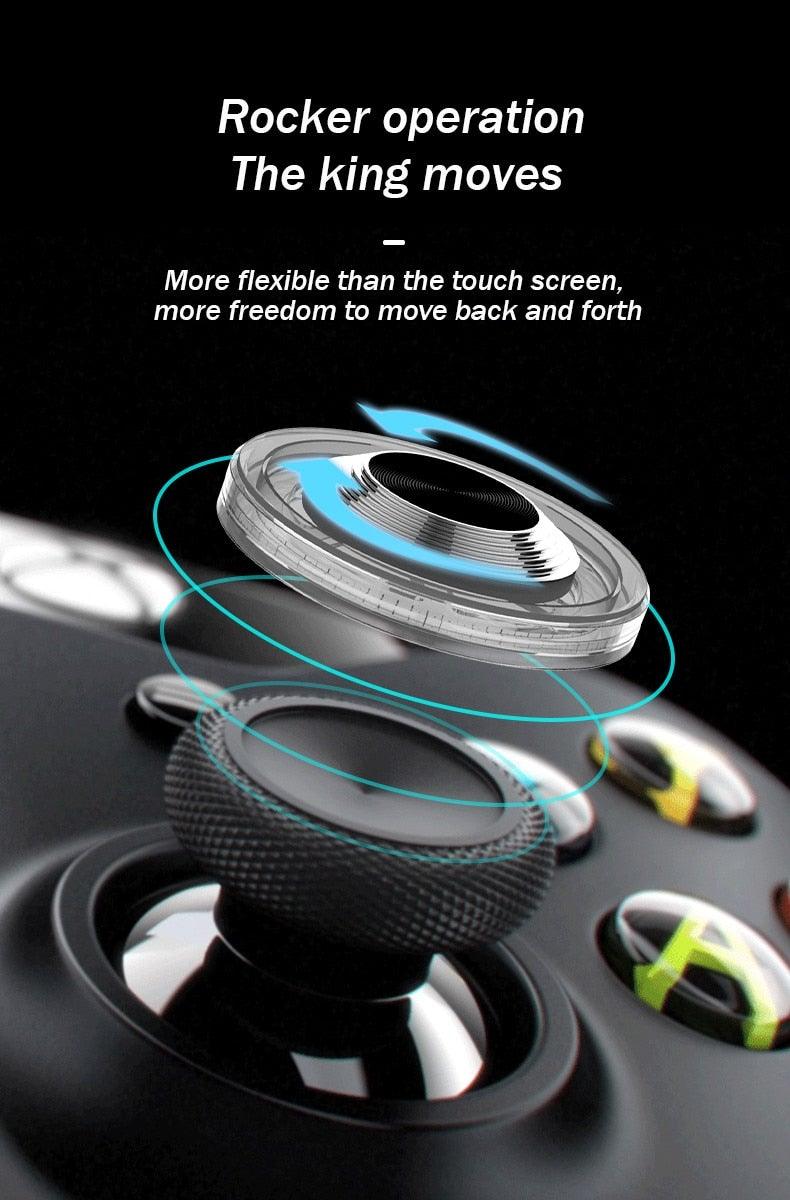 Round Game Joystick For Mobile Phone Rocker Tablet Android, Metal Button Controller With Suction Cup Mobile Phone Game Joystick Game Control Touch Screen Joypad Game Controller Stevvex