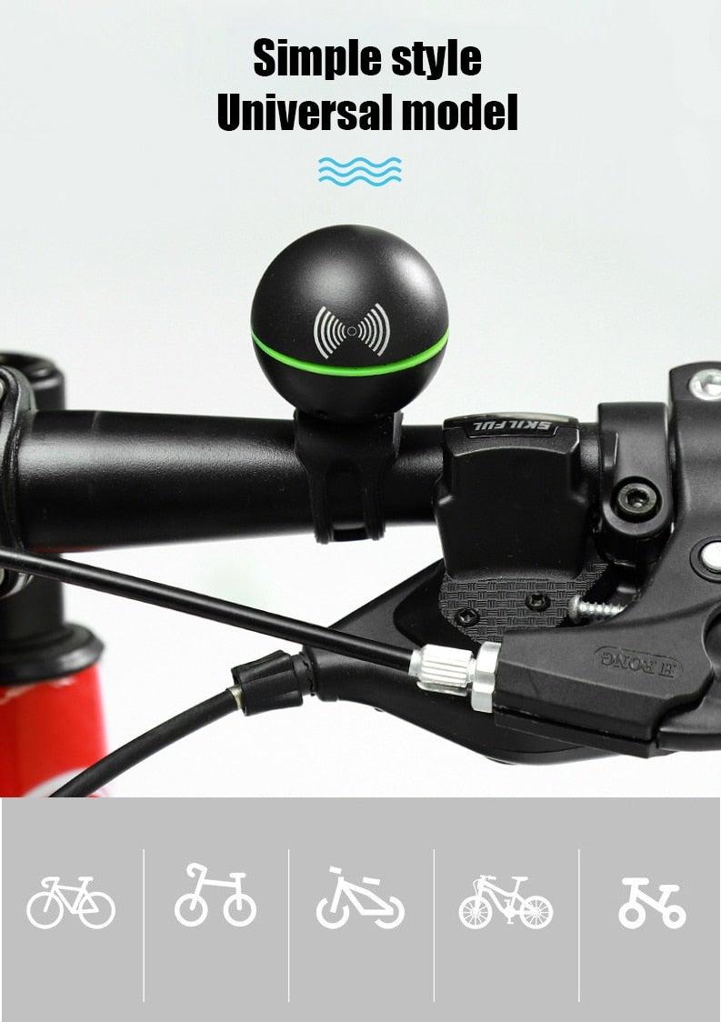 Round Modern Bicycle Bell Electric Bike Horn Loud 130db Sound Signal 3 Ringtones Little Black Ball Water Proof Accessories 3 Sound Modes Loud Horn Waterproof Bicycle Bell For Handlebar Bicycle Horn Stevvex