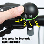 Round Modern Bicycle Bell Electric Bike Horn Loud 130db Sound Signal 3 Ringtones Little Black Ball Water Proof Accessories 3 Sound Modes Loud Horn Waterproof Bicycle Bell For Handlebar Bicycle Horn Stevvex