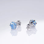 1ct-4ct D Color VVS1 3EX Round Moissanite Stud Earrings Platinum Plated 925 BandsCo Straps