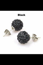 Round Sparkle Stud Earrings Promise Style Cubic Zirconia BandsCo Straps