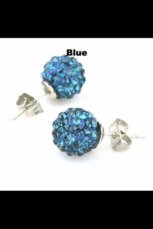 Round Sparkle Stud Earrings Promise Style Cubic Zirconia BandsCo Straps