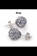 Round Sparkle Stud Earrings Promise Style Cubic Zirconia BandsCo Straps