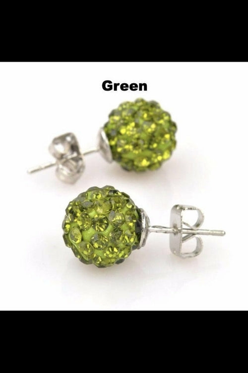 Round Sparkle Stud Earrings Promise Style Cubic Zirconia BandsCo Straps