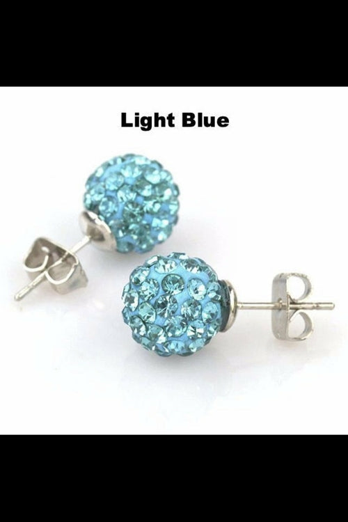 Round Sparkle Stud Earrings Promise Style Cubic Zirconia BandsCo Straps