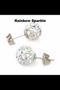 Round Sparkle Stud Earrings Promise Style Cubic Zirconia BandsCo Straps
