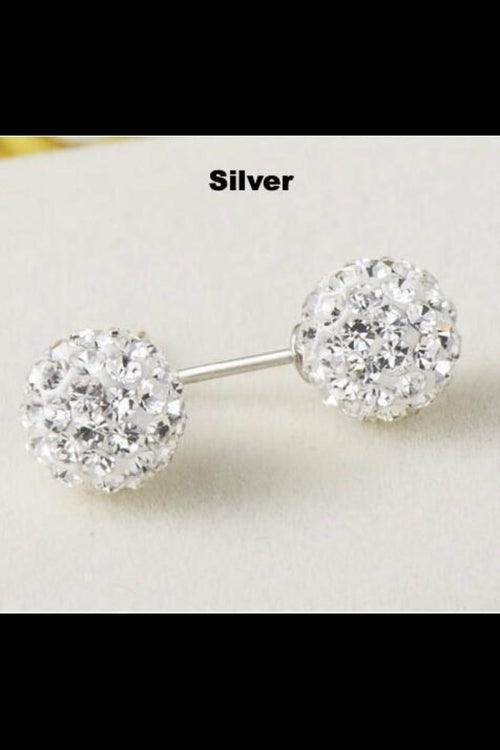 Round Sparkle Stud Earrings Promise Style Cubic Zirconia BandsCo Straps