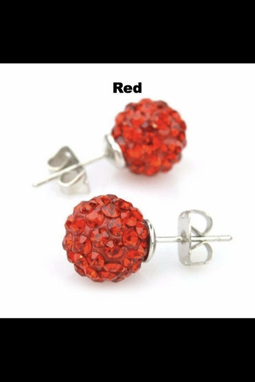 Round Sparkle Stud Earrings Promise Style Cubic Zirconia BandsCo Straps