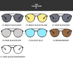 Round Vintage Sunglasses Retro Eyewear For Men Women Classic Sunglasses For Women & Men Retro Style Goggles In Round Shape Flip Up Driving Glasses Vintage Style & Fashionable  Eyewear Stevvex