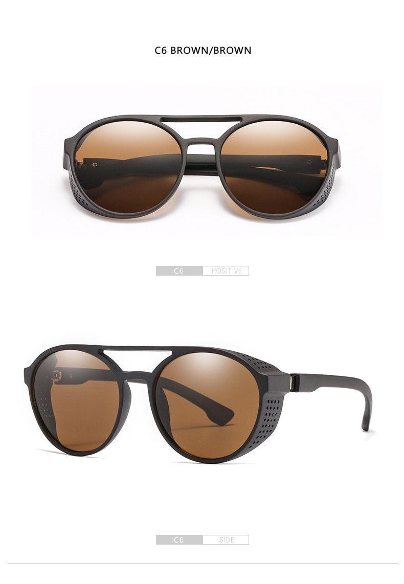 Round Vintage Sunglasses Retro Eyewear For Men Women Classic Sunglasses For Women & Men Retro Style Goggles In Round Shape Flip Up Driving Glasses Vintage Style & Fashionable  Eyewear Stevvex