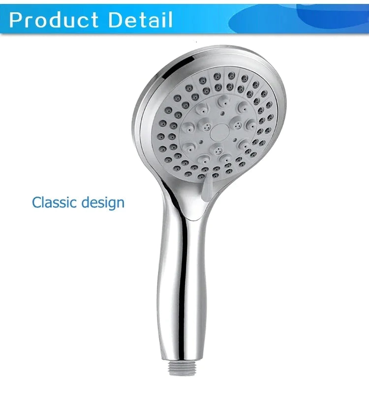 High Pressure Shower Head 5 Settings Handheld Shower Heads Spray With 5 FT Hose Pi-Mart