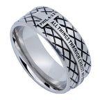 Silver Diamond Back Cross Ring KingdomWear