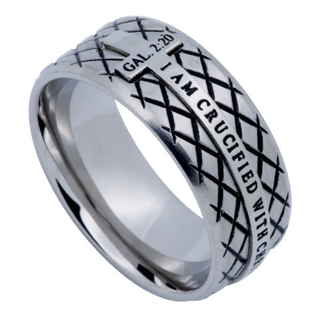 Silver Diamond Back Cross Ring KingdomWear