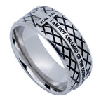 Silver Diamond Back Cross Ring KingdomWear