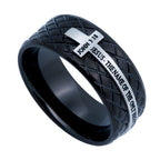 Black Diamond Back Cross Ring KingdomWear