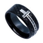 Black Diamond Back Cross Ring KingdomWear