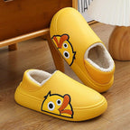 Rubber Beach Slides Waterproof Women Men's Slippers Sandals Cotoon Fur Thick Sole Winter Home Bath Shoes Memory Foam Bedroom Slippers Indoor Shoes Fuzzy Garden Waterproof Slippers Stevvex