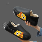 Rubber Beach Slides Waterproof Women Men's Slippers Sandals Cotoon Fur Thick Sole Winter Home Bath Shoes Memory Foam Bedroom Slippers Indoor Shoes Fuzzy Garden Waterproof Slippers Stevvex
