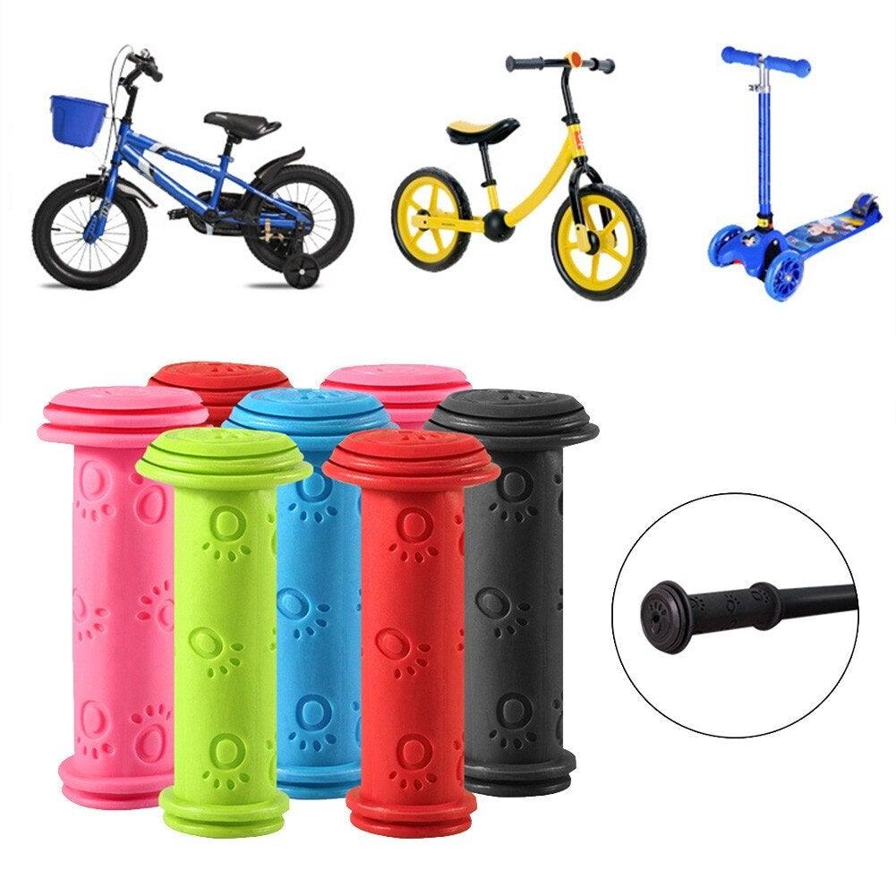 Rubber Bike Bicycle Handle Bar Grips Tricycle Scooter Handlebar For Kids Child Colorful Non-Slip Cycling Handlebar Grips New Kids Bike Security Grips With Impact Protection For Balance Bikes Stevvex
